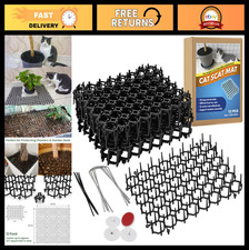 12 Pack Cat Deterrent Mat, 6x8 Scat Mat with Spikes, Keep Cats Away from Plants