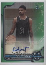 2021-22 Bowman U Chrome Prospect Green Refractor 7/99 Dior Johnson Auto 0r14