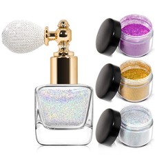Body Glitter Spray 3 Colors Silver Gold Pink with Empty Spray Bottle for Makeup