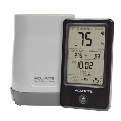 Wireless Rain Collector Pump Self Emptying Gauge Rainfall History Outdoor Sensor