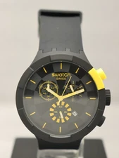 SWATCH Swiss Big Bold Checkpoint Yellow Men's Watch.