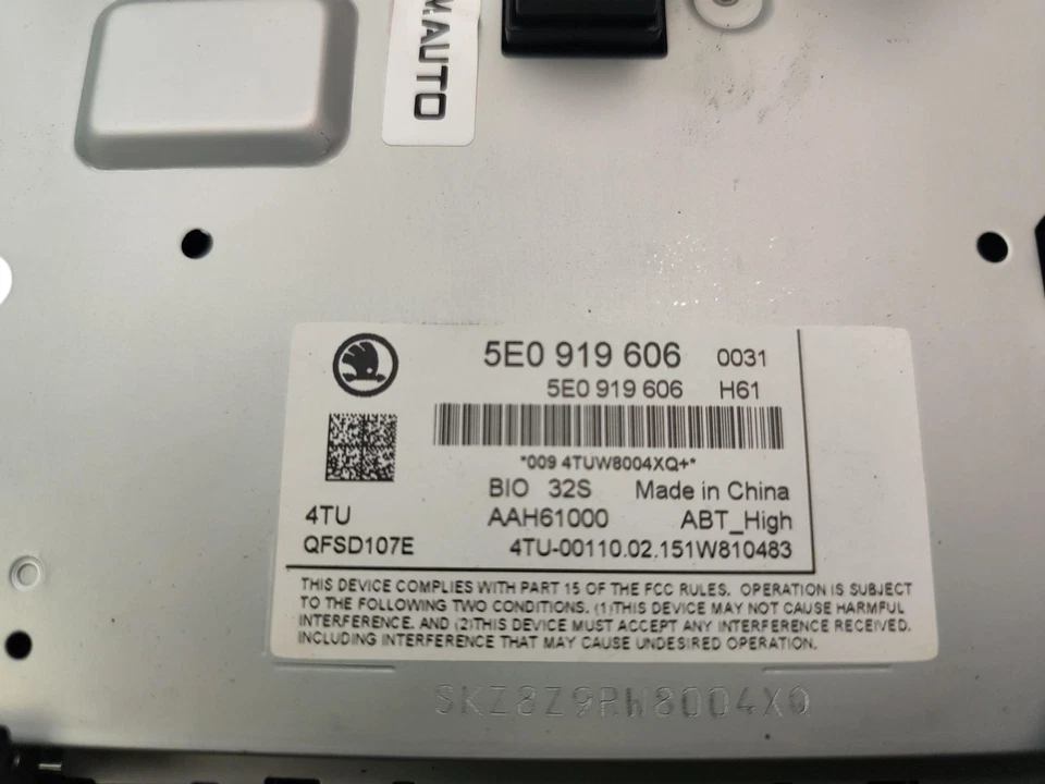 Bildschirm Navigation Bildschirmanzeige SKODA OCTAVIA III 5E0919606 - Bild 2 von 4