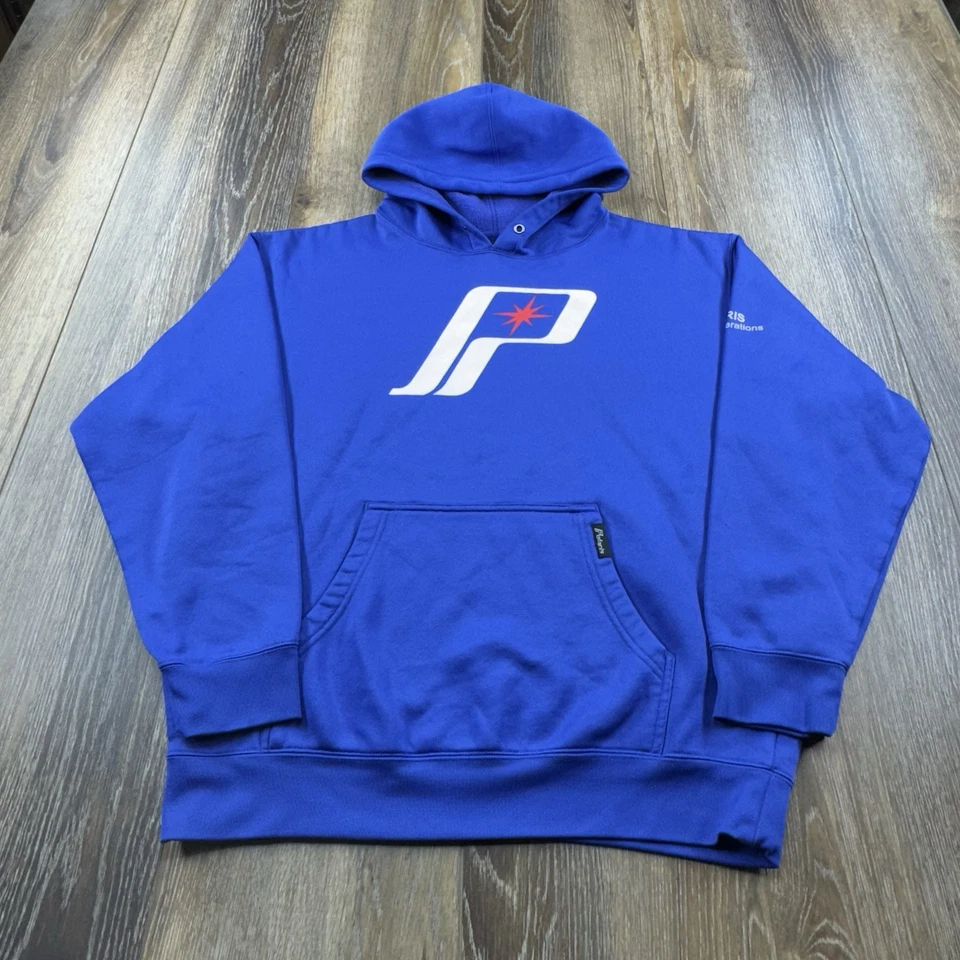 Sudadera con Capucha Polaris Para Hombres L Azul Sudadera Moto de Nieve ATV UTV Racing Team Y2K Suéter Foto 2 de 4