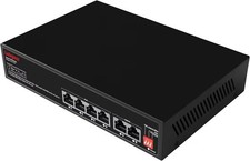 Labgear 4+2 Port Gigabit PoE Network Switch, 300m Range Unmanaged High-Speed...