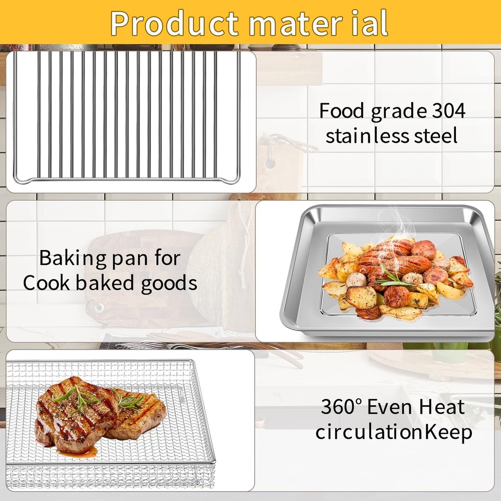 Cuisinart TOA-95 Air Fryer Toaster Oven Replacement Parts - 3-Piece Baking Set  