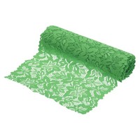 8,5 Zoll Breites 5 Yard Spitzenband Blumenmuster DunkelgrüNes Spitzenband