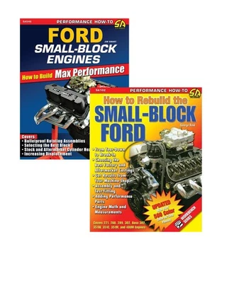 MIDLIFE CLASSIC CARS Ford Small-Block Engines How to Build Rebuild 2 Book Set