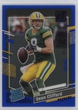 2023 Panini Clearly Donruss Rated Rookie Blue 34/99 Sean Clifford #82 3c2