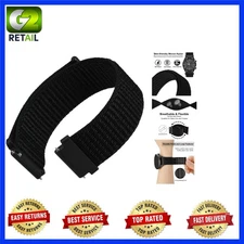 Luxurious Black 22mm Adjustable Watch Band - Soft Nylon Quick Release Design