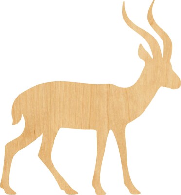 Gazelle Laser Cut Out Wood Shape Craft Supply - Woodcraft Cutout