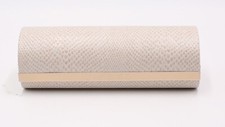 Jimmy Choo Faux White Snake Skin Case for Glasses or Sunglasses Magnetic Close