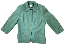 Pendleton Classic Vintage Womens Blazer Green Wool Jacket Size 16 USA Made 90's