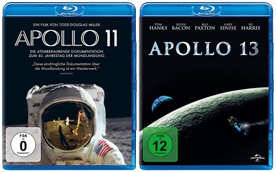 Apollo 11 (Dokumentation) + Apollo 13 (Tom Hanks) # 2-BLU-RAY-SET-NEU