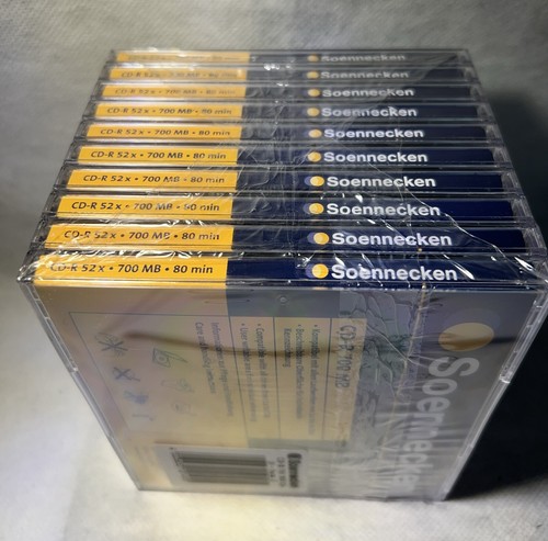 10x CD-Rom Rohlinge, CD-R, 52x Compatible, 700 MB, 80 Min. , NEU & OVP, Brennen - Afbeelding 3 van 4