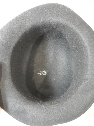 Vintage Rare Black 100% Wool Made In The USA WPL 4804 Size Small-21 in- 53.3 CM - Picture 6 of 7