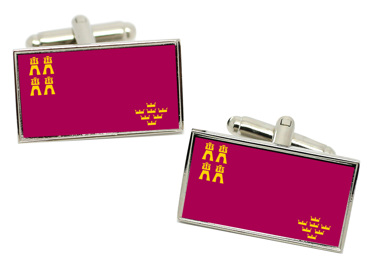 Gemelos Bandera Murcia (España) en Caja Regalo Cromo