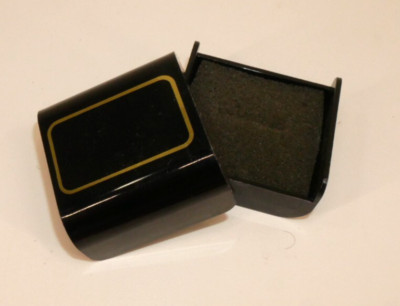Vintage Brown Gold Plastic Ring Box Jewelry Presentation