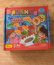 IYuePeng 16 Pcs Tetra Balance Tower Stacking Games Team Building Blocks Board Of