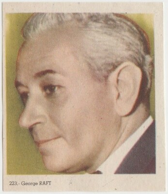George Raft 1940s Colorful PAPER STOCK Trading Card #223 Black Text E3 ...