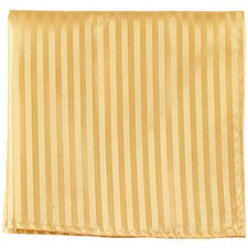 New men's polyester woven tone on tone stripes gold hankie pocket square wedding