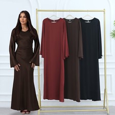 Kaftan Women Muslim Evening Long Dress Abaya Dubai Robe Elegant Party Gown Arab
