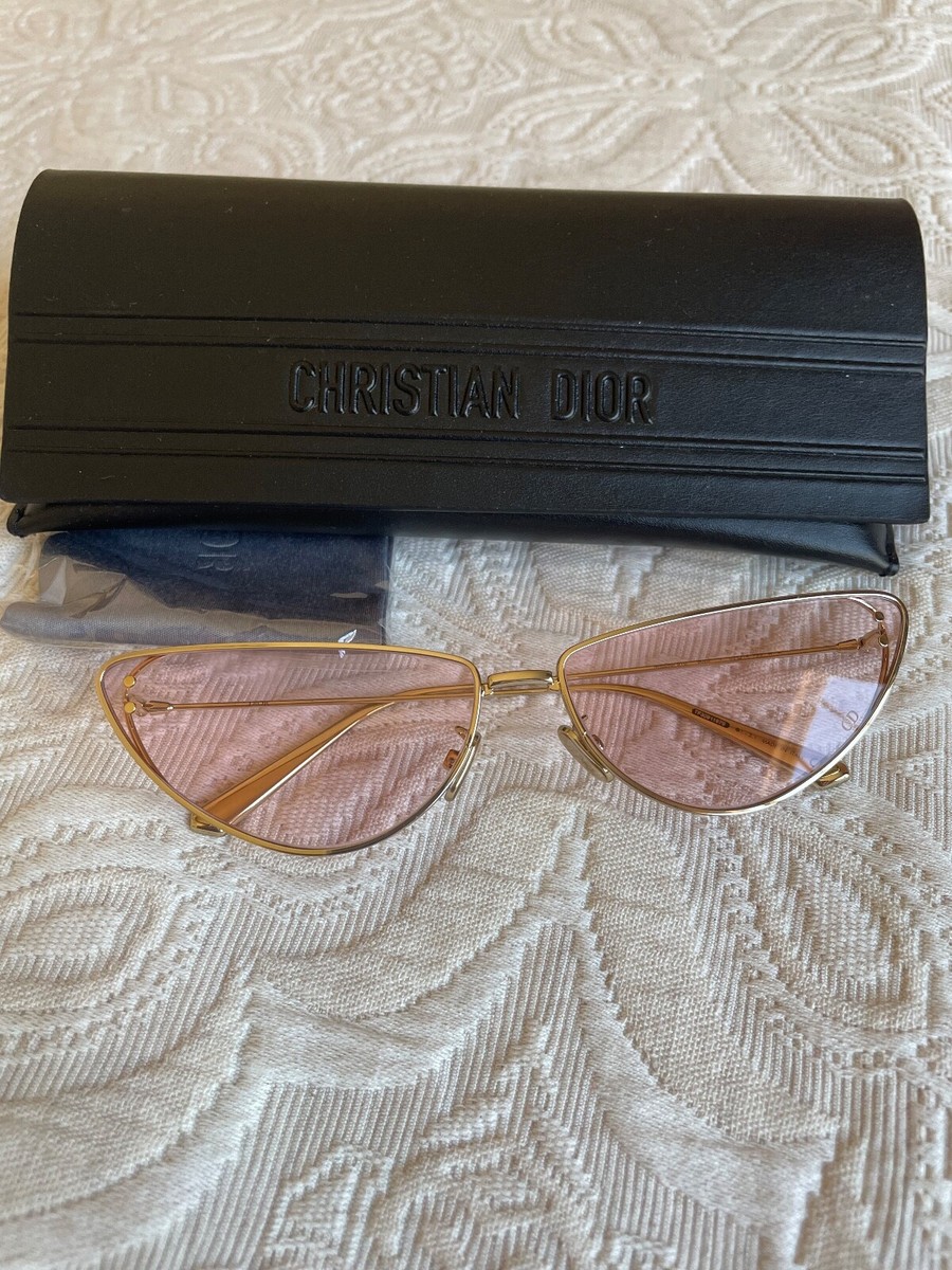 Dior Pink Dramatic Metal Cat-Eye Sunglasses $470 | eBay