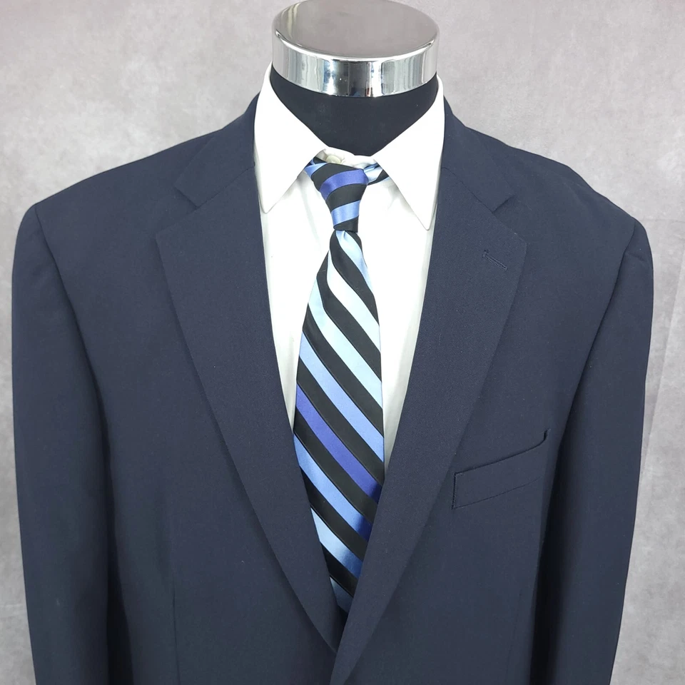 Dockers Sports Coat Mens 48R Blue Blazer Jacket 2 Gold Buttons Vented - Image 4 of 4