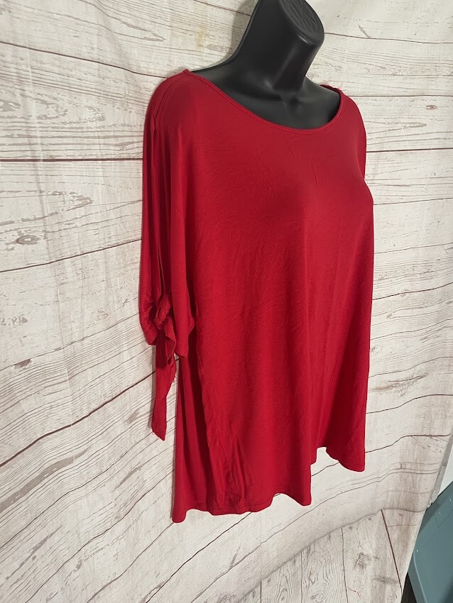 Ambiance Women's Red Blouse Top Size 2X