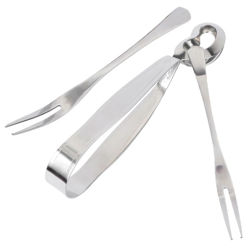 Pince à Escargot FM Professional - Lot De 4 - En Acier Inox, Ergonomique, Idéale Pour Déguster Sans Se Brûler !