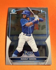2023 Bowman Chrome Prospect Ronny Simon #BCP-112 1st Rays Baseball Card