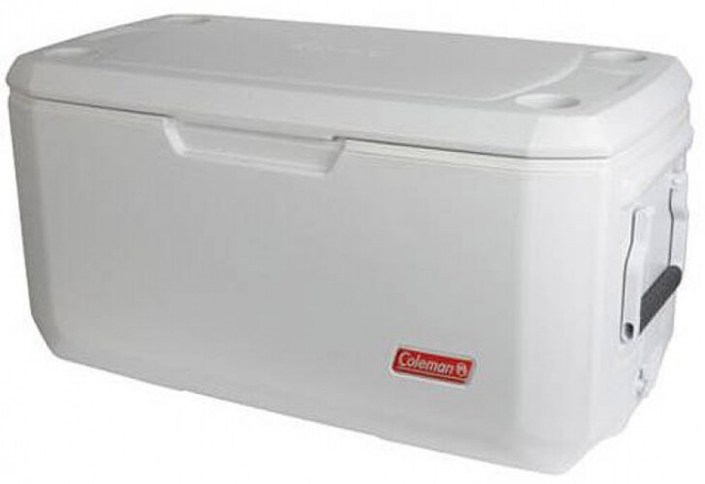 white coleman cooler