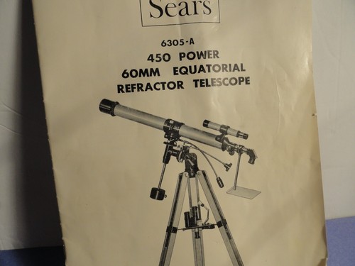 "RARO"" TELESCOPIO REFRACTOR ECUATORIAL SEARS DISCOVERER 46305-A ""LENTE BARLOW" - Imagen 6 de 6