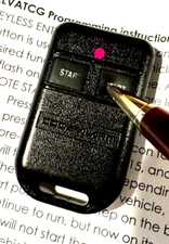 Code Alarm ELVATCG CA-510 car starter key FOB keyless remote CATX510 PROGRAMMING