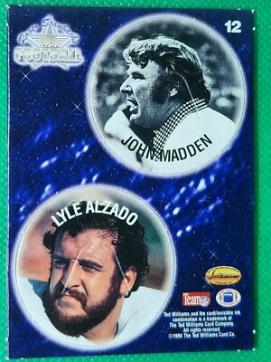 1994 TWCC Pogs #12 John Madden Oakland Raiders + Lyle Alzado NICE ODDBALLL