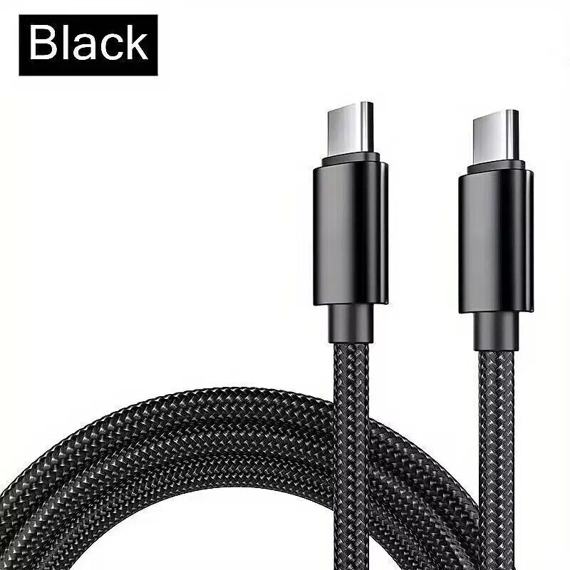 Braided  C-TYPE-C (BLACK) Charging Data SYNC Charger Cable Cord Free Ship