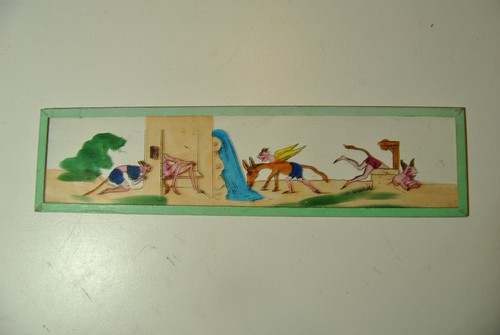 Bündel 4 Schild Glas- Windlicht Magisch Antik 19 Jh XIX - Picture 6 of 8