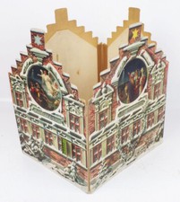 Old Advent Calendar Christmas House Translucent Pictures S J D 7043 around 1920 