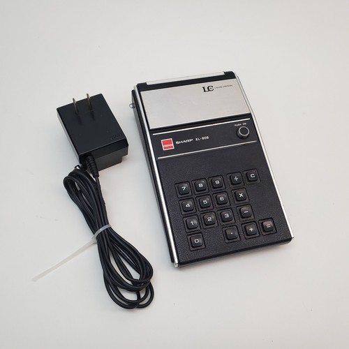 Calculadora Sharp EL-808 probada y funcionando con cable de alimentación