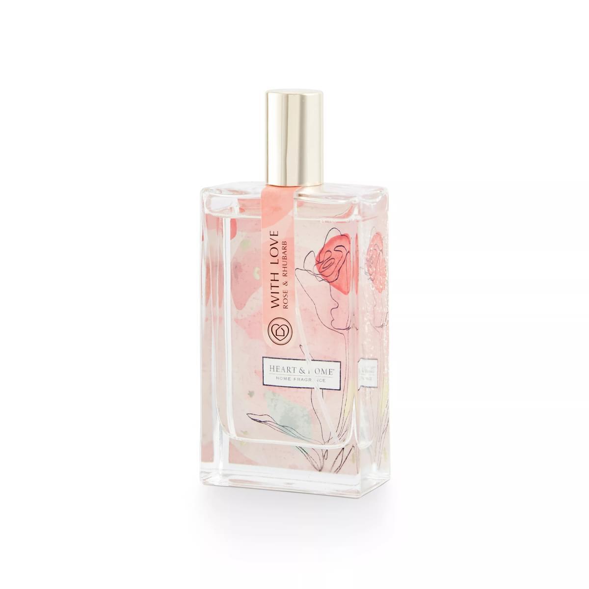 Heart & Home Fragranced Room Spray 2024 Collection 90ml WITH LOVE Rose Rhubarb