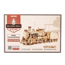 3D Wooden Puzzle for Adults - Prime Steam Express 1:80 Scale Train Model 308 pc