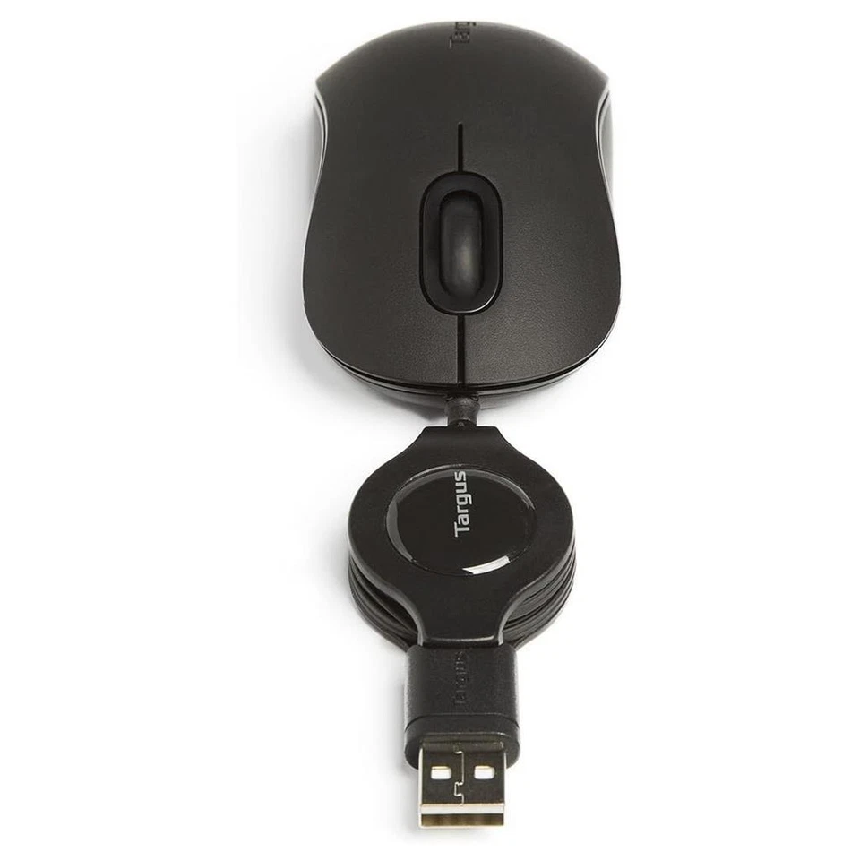 Targus 3 Button Wired USB Optical Mouse AMU89EU Black - Image 2 of 4