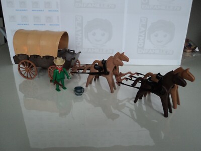 PLAYMOBIL WESTERN - Pièce attelage chariot diligence EUR 2,50 - PicClick FR