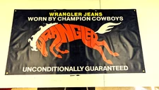 Wrangler 70's Vintage Style Bronco Banner Sign Dealer Display Promo
