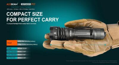 Acebeam Defender P17 CREE XHP70.3 HI 6500K Tactical Rechargeable
