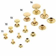 Lot De 50 Rivets En Laiton T28 Avec Rondelles à Mater - Pour Maroquinerie, Tandy Leather
