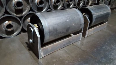 Containerrolle Abrollcontainer 2 Stück Stahl Rolle Container Laufrolle Mulde - Bild 1 von 3