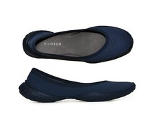 LISSOM Flytes Ballet Flats Lightweight Slip On Navy/Navy US 8.5