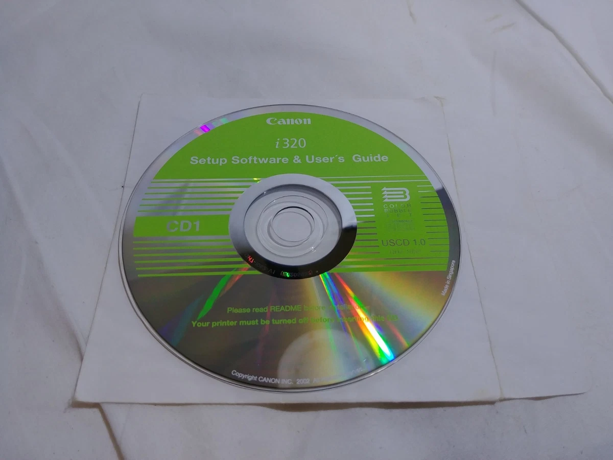 Canon I320 Setup Software And Users Guide CD 1 | EBay
