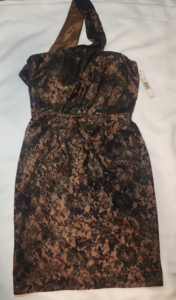 NWT Antonio Melani BROWN 1-sleeve Dress w/ Lace SZ 4 $189 Dillards | eBay NWT Antonio Melani BROWN 1-sleeve Dress w/ Lace SZ 4 $189 Dillards | eBay