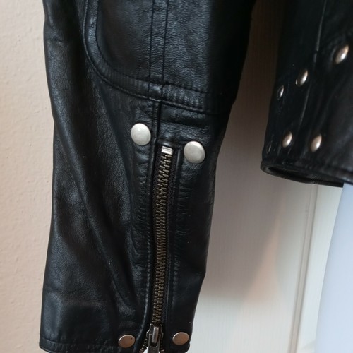 Damen Schwarz Leder Harley Davidson Motorrad BLING Reitjacke S - Bild 11 von 11